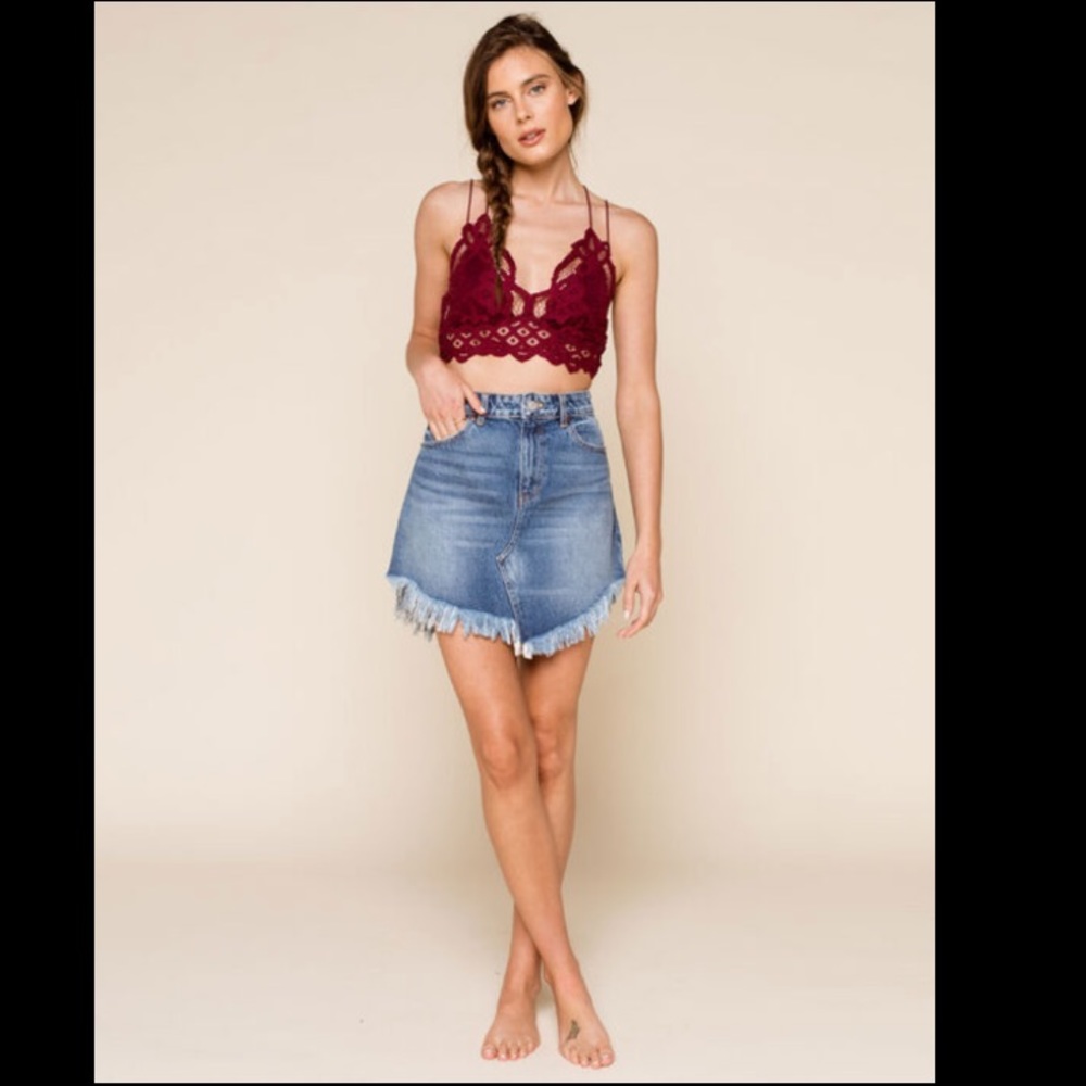 Free People Bailey Denim Mini Skirt size 27